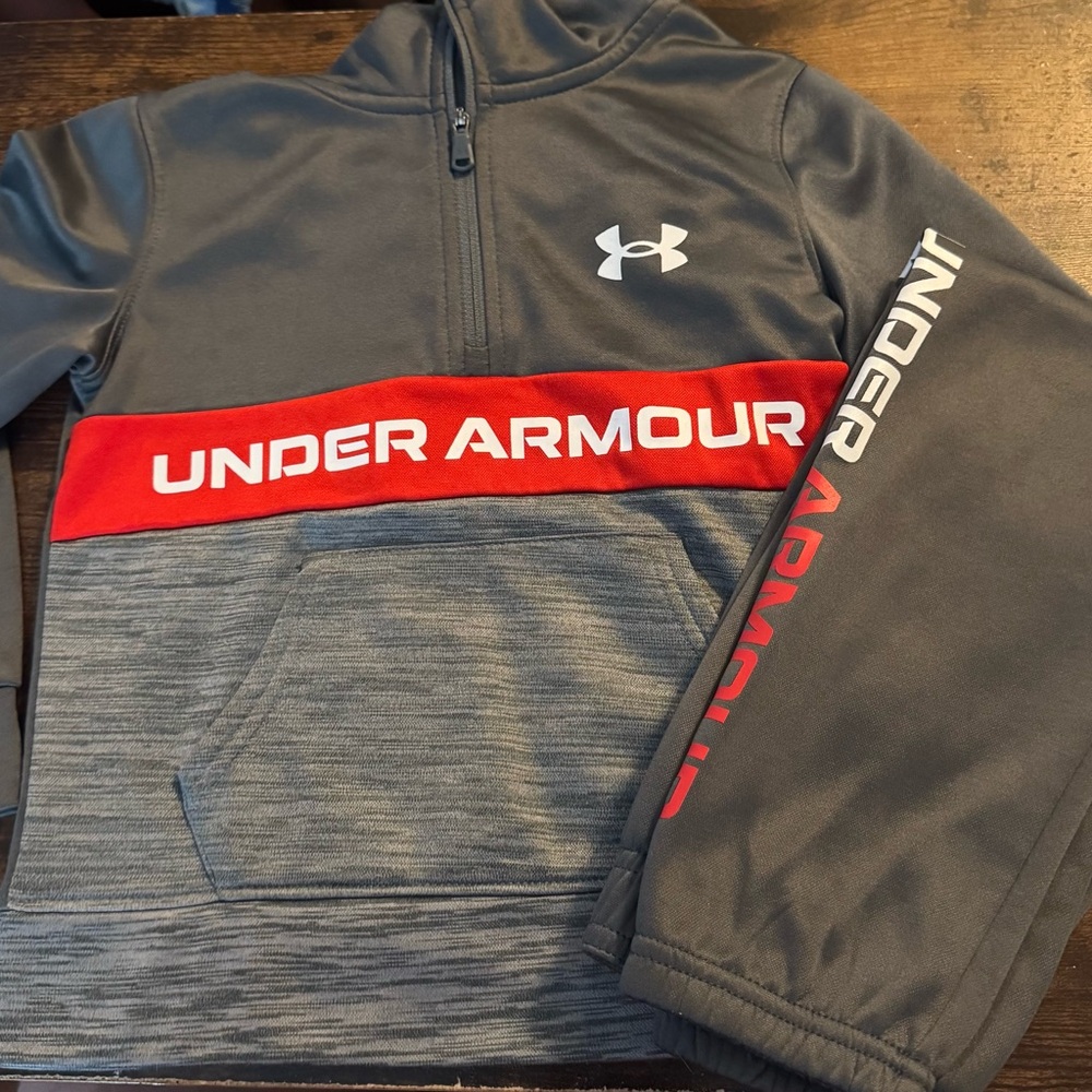 Under Armour Kids Matching Set - Gray and Red
